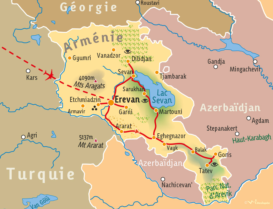 Arménie 2022 circuit solidaire test carte Afrat